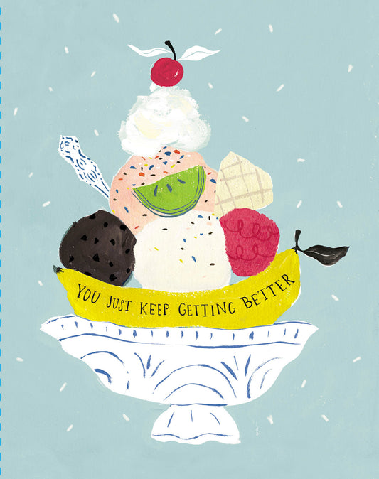 Love Muchly Greeting Cards: Birthday - You just keep getting better (Pack of 6)