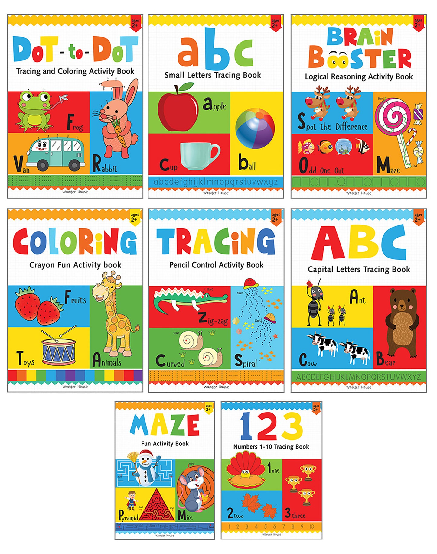 Preschool Complete Learning Activity Pack For Kids (Box Set of 8 Books)