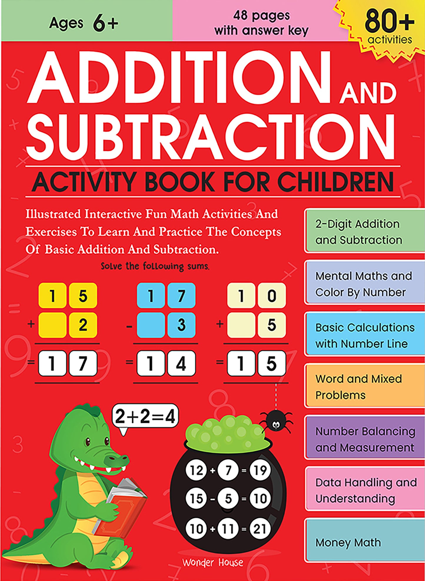 Addition and Subtraction Activity Book For Children - 80+ Activities Inside