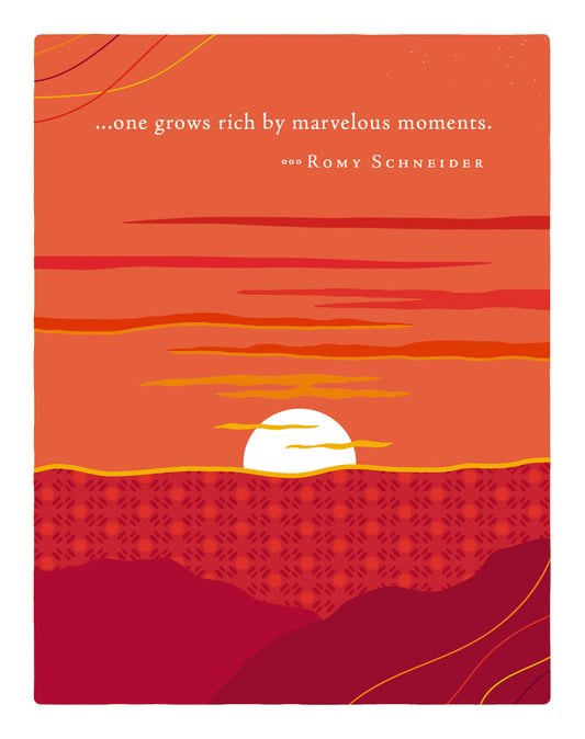 Positively Green Greeting Cards: Birthday - One grows rich by marvelous moments (Pack of 6)