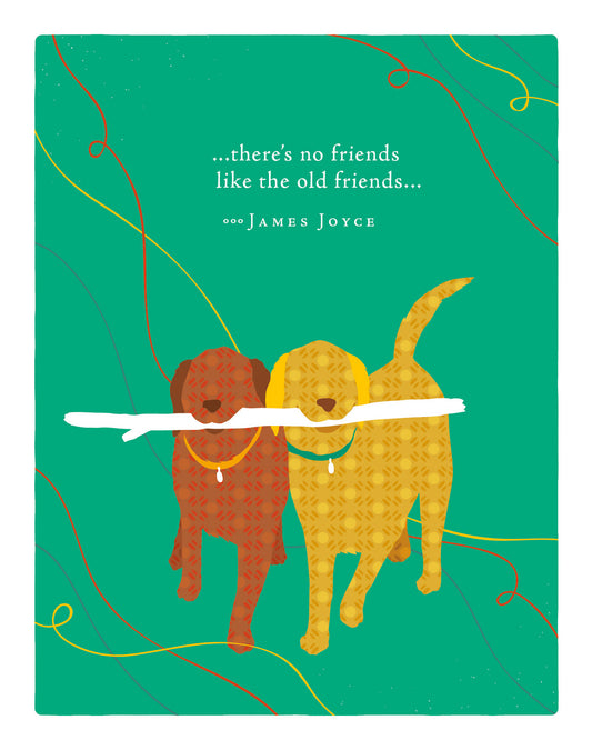 Positively Green Greeting Cards: Friendship - There's no friends like the old friends (Pack of 6)