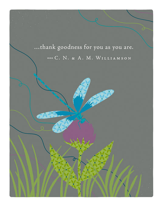 Positively Green Greeting Cards: Thank You - Thank goodness for you as you are (Pack of 6)