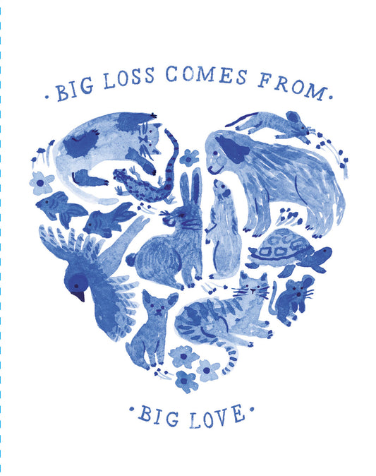 Love Muchly Greeting Cards: Pet Sympathy - Big loss comes from big love (Pack of 6)