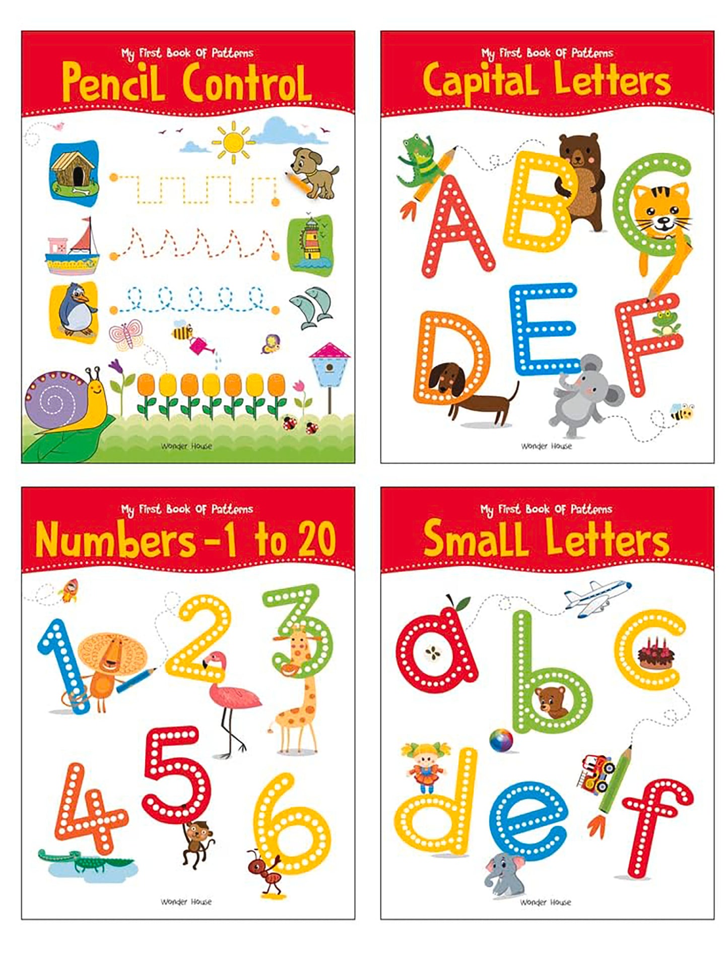 My First Super Boxset of Pencil Control and Patterns : Pack of 4 interactive activity books to practice Patterns, Numbers and Alphabet