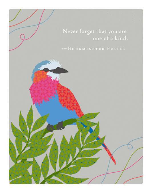 Positively Green Greeting Cards: Birthday - Never forget that you are one of a kind (Pack of 6)