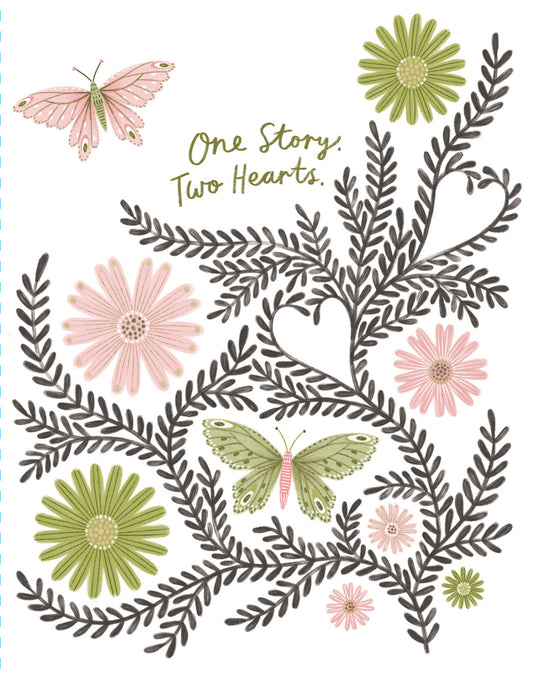 Love Muchly Greeting Cards: Wedding - One story. Two hearts. (Pack of 6)