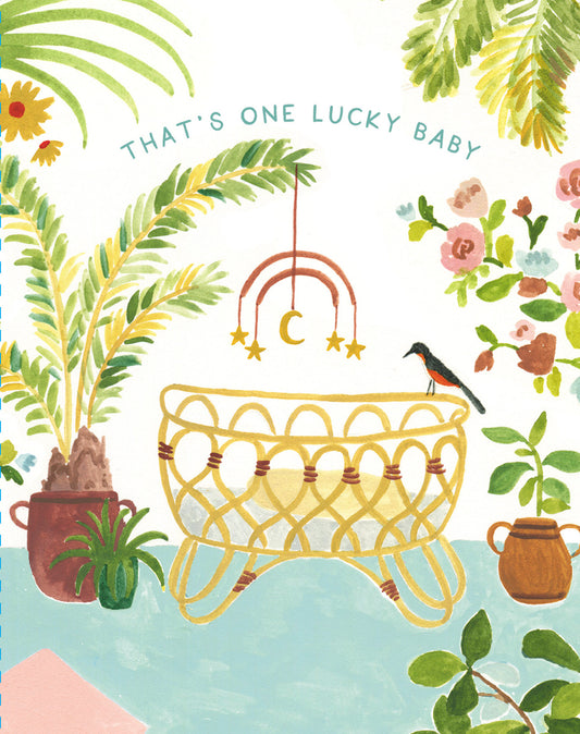 Love Muchly Greeting Cards: Baby - That's one lucky baby (Pack of 6)