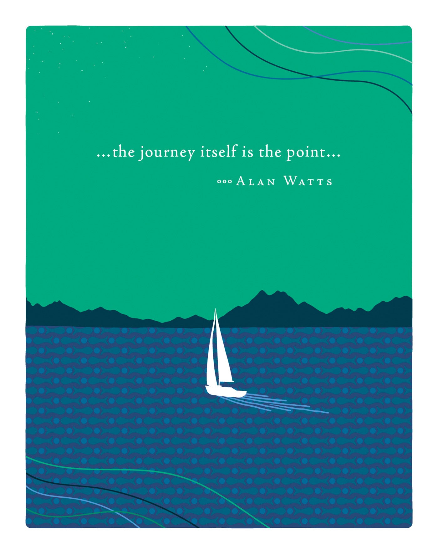 Positively Green Greeting Cards: Birthday - The journey itself is the point (Pack of 6)