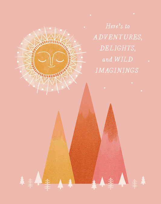 Love Muchly Greeting Cards: Birthday - Here's to Adventures, Delights, and Wild Imaginings (Pack of 6)