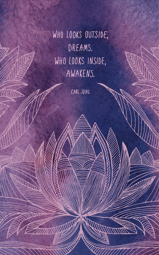Write Now Journal: "Who looks outside, dreams. Who looks inside, awakens." -Carl Jung