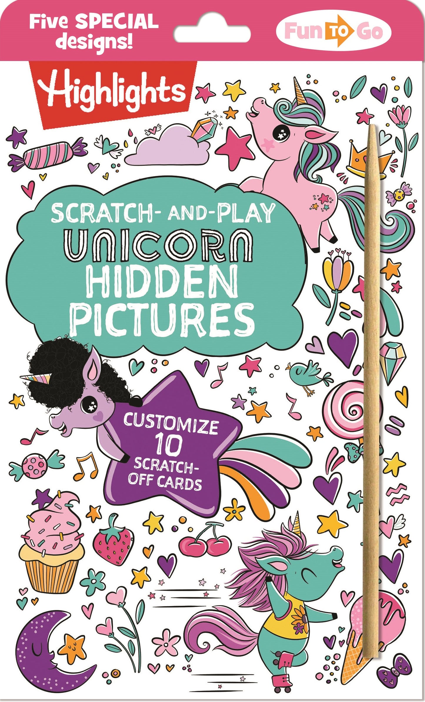 Scratch-and-Play Unicorn Hidden Pictures