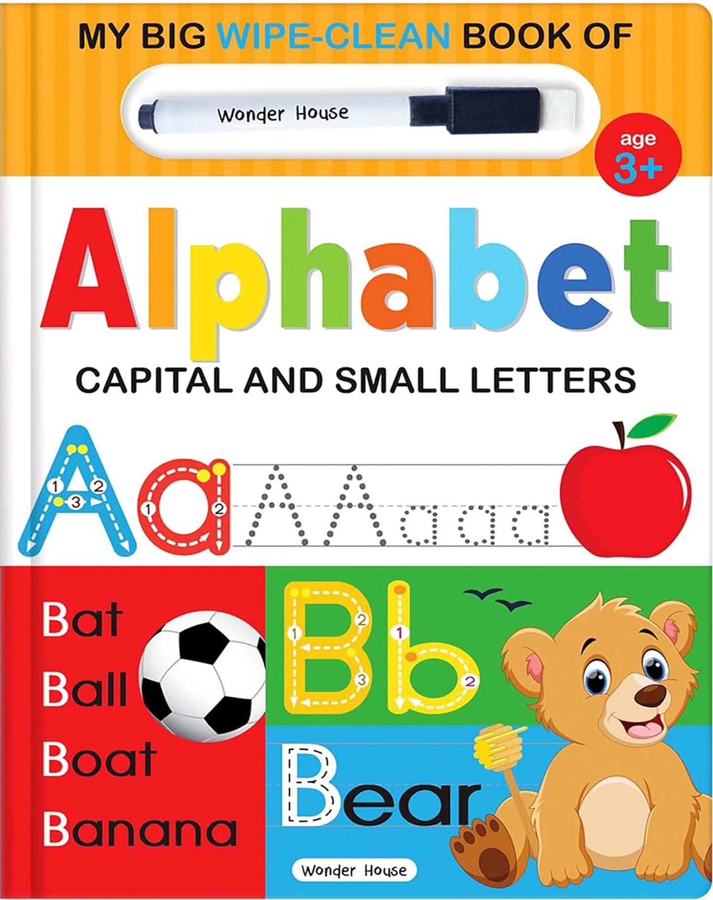 My Big Wipe And Clean Book of Alphabet for Kids : Capital And Small Letters