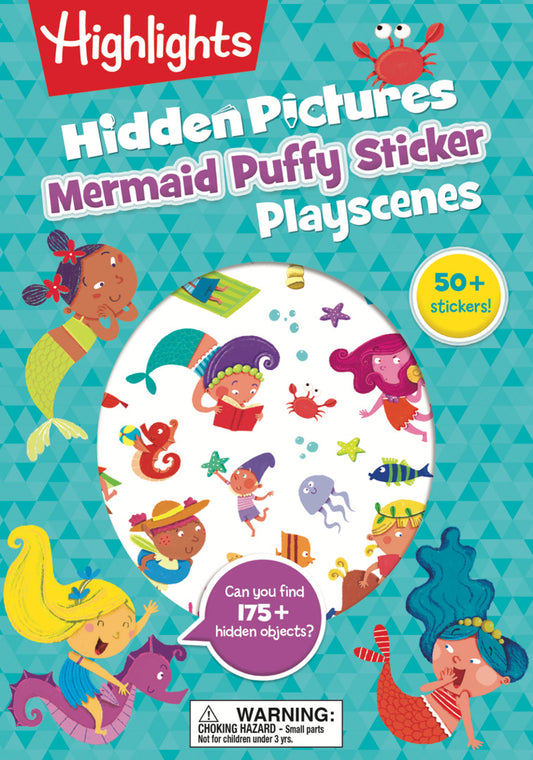 Mermaid Hidden Pictures Puffy Sticker Playscenes