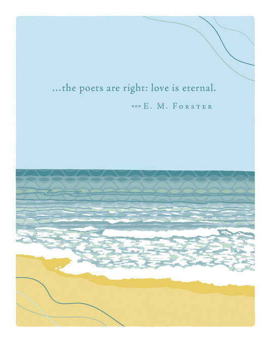 Positively Green Greeting Cards: Sympathy - The poets are right, love is eternal (Pack of 6)