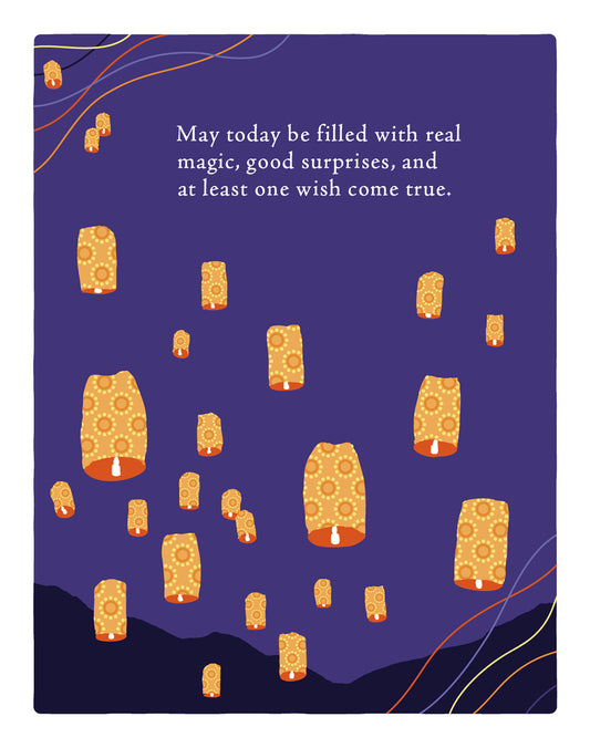 Positively Green Greeting Cards: Birthday - May Today Be Filled with Real Magic (Pack of 6)