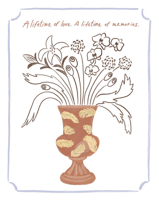 Love Muchly Greeting Cards: Sympathy - A Lifetime of Love (Pack of 6)