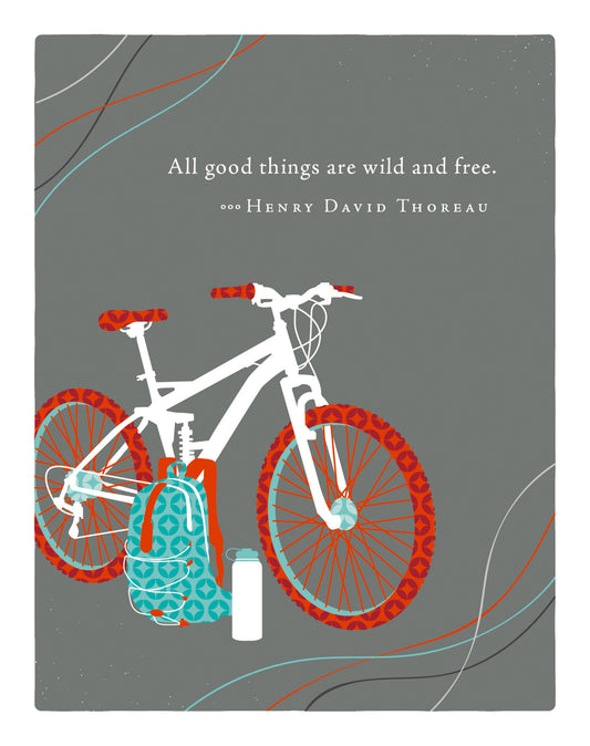 Positively Green Greeting Cards: Birthday - All good things are wild and free (Pack of 6)