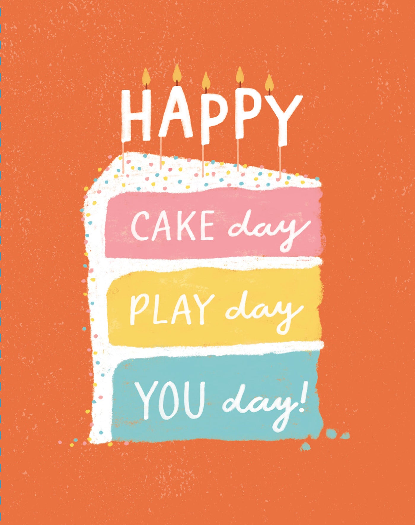 Love Muchly Greeting Cards: Birthday - Happy Cake Day, Play Day, You Day (Pack of 6)