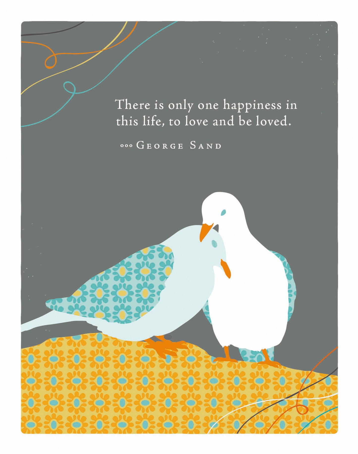 Positively Green Greeting Cards: Anniversary - There is only one happiness in this life (Pack of 6)
