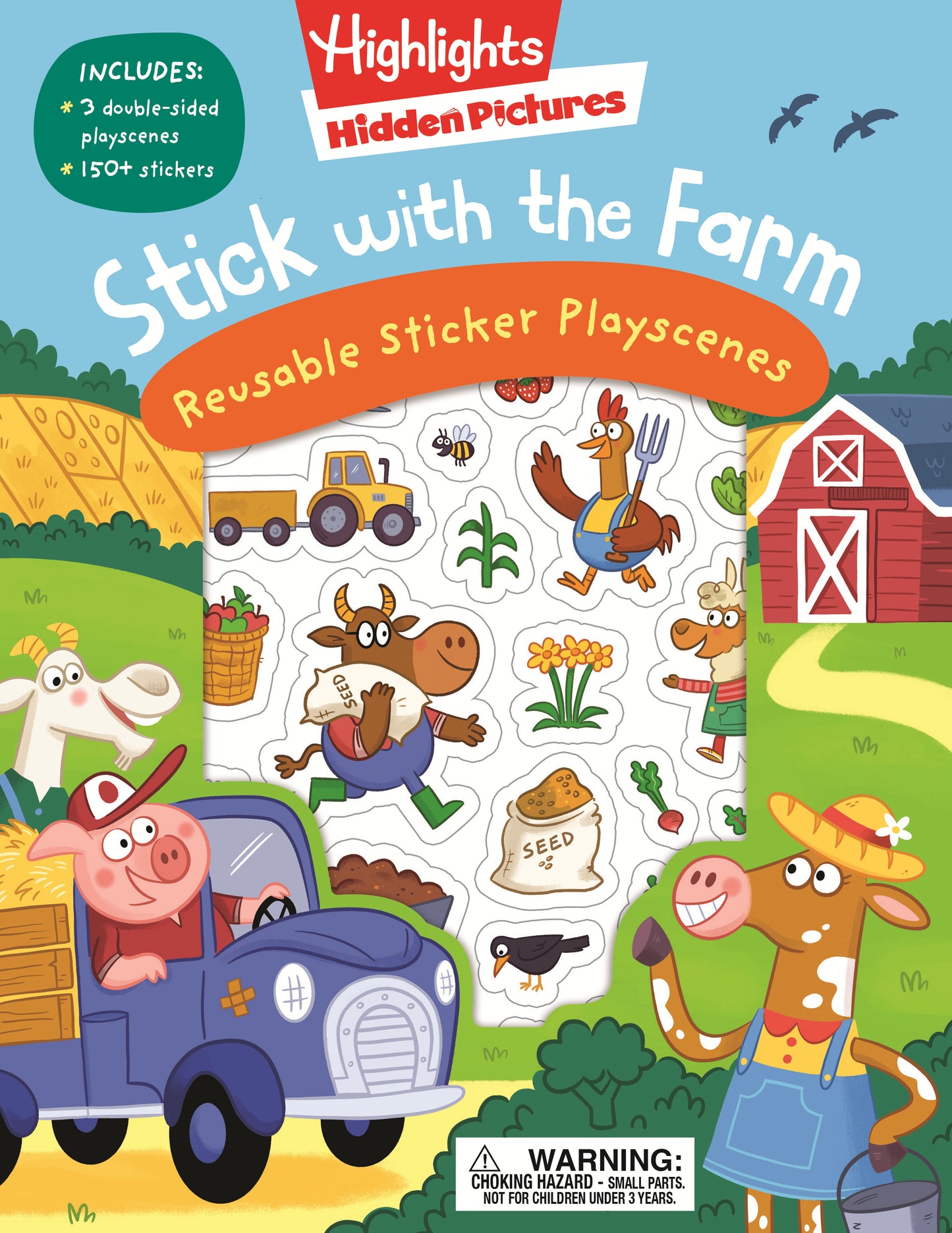 Stick with the Farm Hidden Pictures Reusable Sticker Playscenes