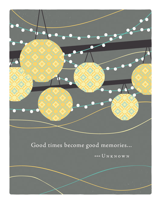 Positively Green Greeting Cards: Birthday - Good times become good memories... (Pack of 6)