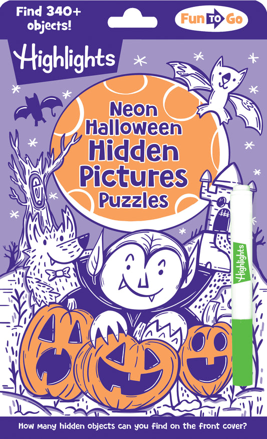 Neon Halloween Hidden Pictures Puzzles