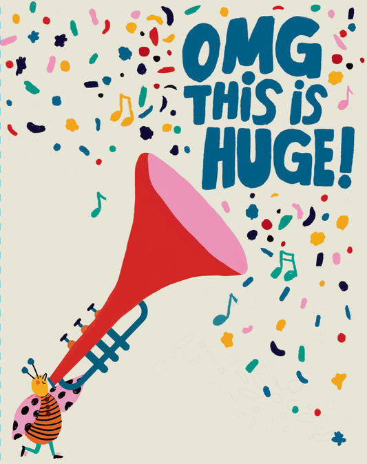 Love Muchly Greeting Cards: Congratulations - OMG this is huge! (Pack of 6)
